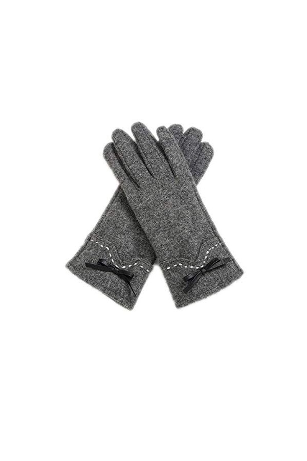 Gants Femme Hiver Chaud Tactile Épaissie Young Styles Écran Conduite Bowknot Couleur Unie En Plein Air Mittens Moufles Color