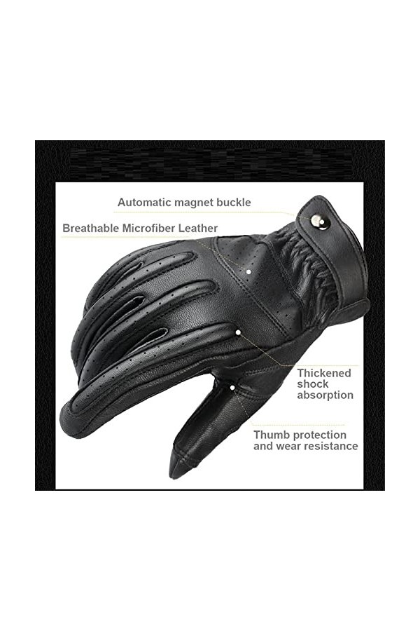 Gants Et Moufles Homme Gants Hiver Homme Chaud Gants DÉcran Tactile Pour Hommes Gants De Moto En Cuir Gants De Vélo De Monta