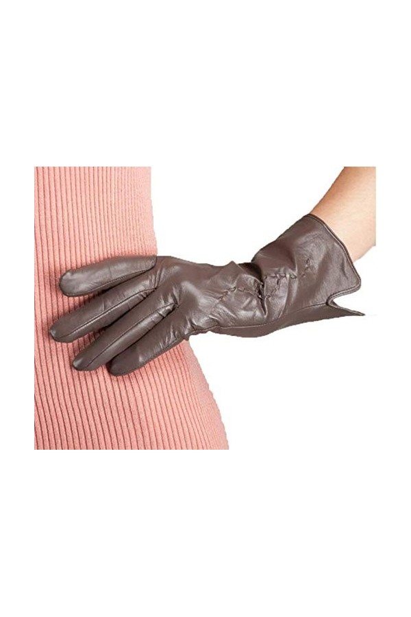 Gants En Cuir Dames Réchauffent De Young Styles DImportation Les Gants Élégants En Plein Air Mitaines De Couleur Solide Mouf