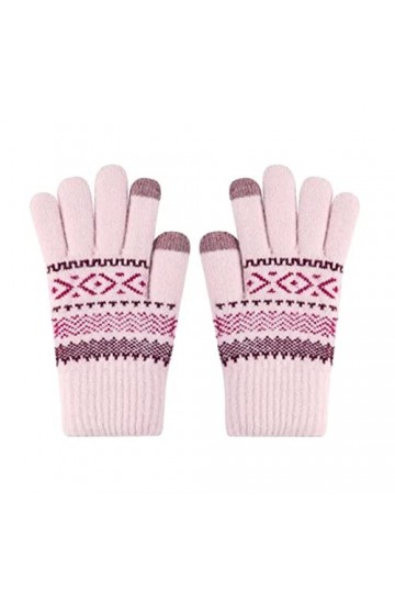 Gants en tricot femmes Gants décran sans doigts Fleur de neige Gants dhiver chauds en tricot Gants dhiver Femmes Color : 