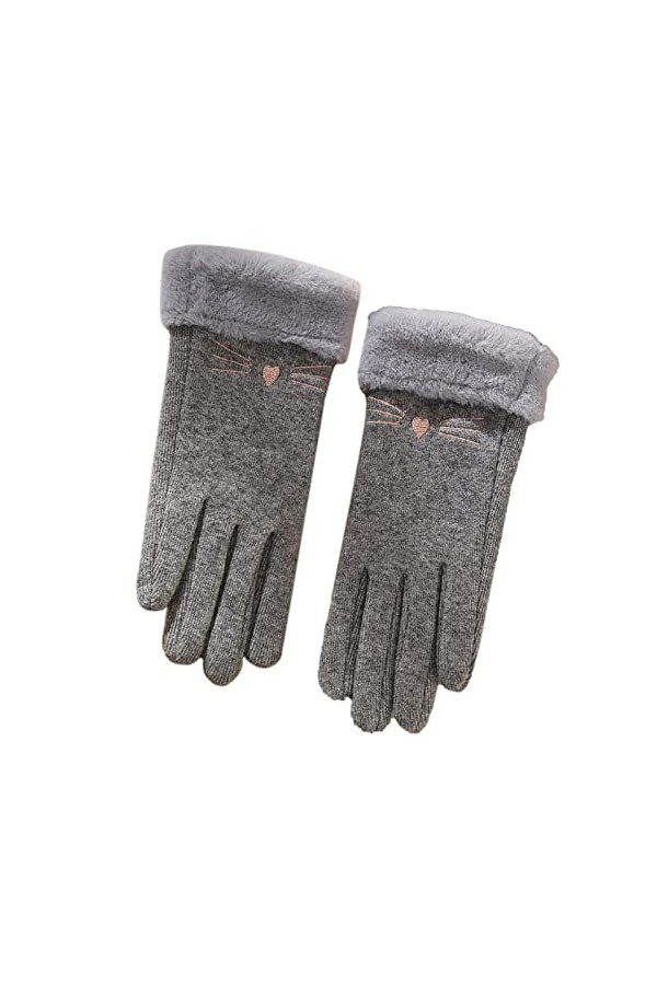 PAREKS Gants en cuir chauds for femmes femmes gants faits à la main hiver chauffe-mains gants élégants gants dhiver gants à 