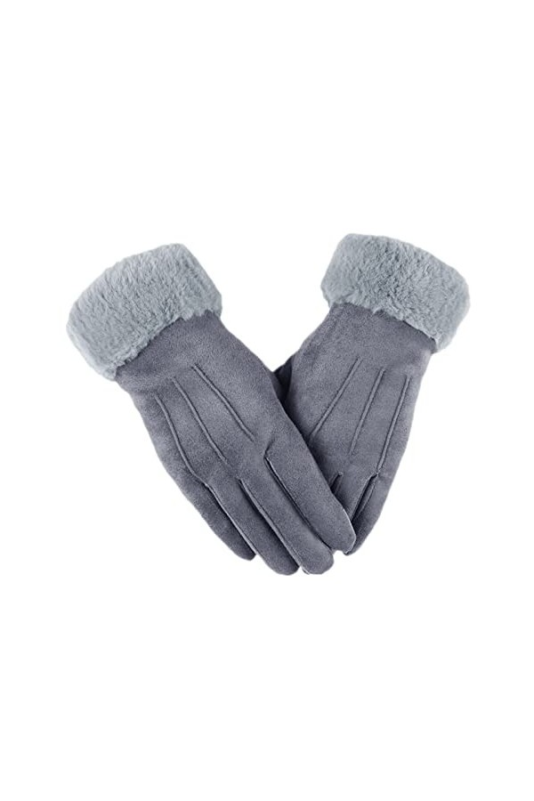 Gants en cuir Gants dhiver thermiques for câble de conduite Écran tactile for SMS par temps froid Gants for femmes Gants cha
