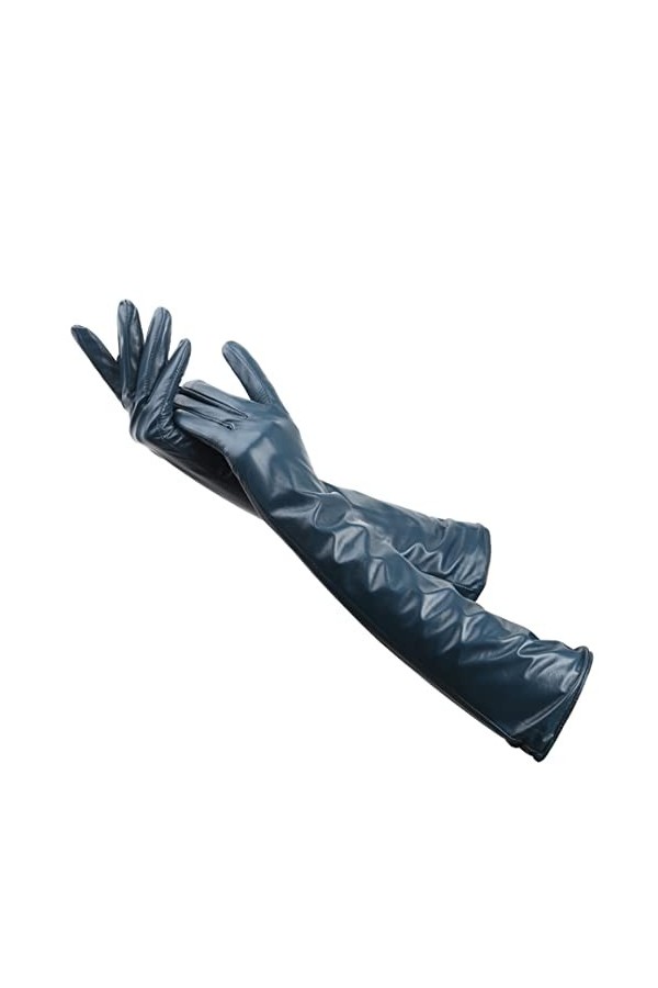Gants en cuir de 50 cm de long, gants en cuir pour femmes, gants dhiver chauds pour femmes, gants simples pour femmes