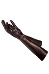 Gants en cuir de 50 cm de long, gants en cuir pour femmes, gants dhiver chauds pour femmes, gants simples pour femmes