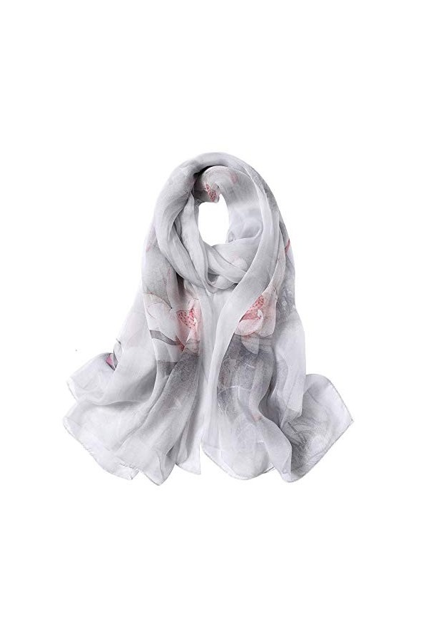 Story of shanghai foulard femme mousseline de soie écharpe châle léger élégant,multicolore,Taille unique