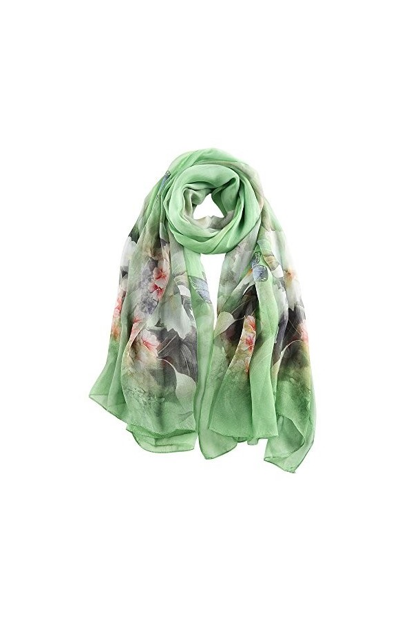 Story of shanghai foulard femme mousseline de soie écharpe châle léger élégant,multicolore,Taille unique