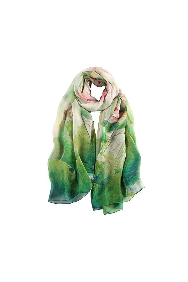 Story of shanghai foulard femme mousseline de soie écharpe châle léger élégant,multicolore,Taille unique