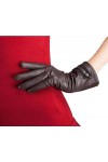 Gants En Cuir De Femmes DHiver Young Styles Chaud Avec La Mode De Dentelle Couleurs Unies Imperméables Imperméables De Moufl