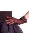 Gants En Cuir De Femmes DHiver Young Styles Chaud Avec La Mode De Dentelle Couleurs Unies Imperméables Imperméables De Moufl