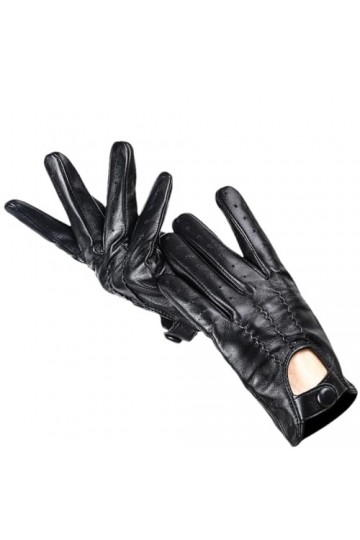 HEAITHpool Gants de moto tactiles noirs en cuir pour écran tactile - Gants pour femme - Noir - XL