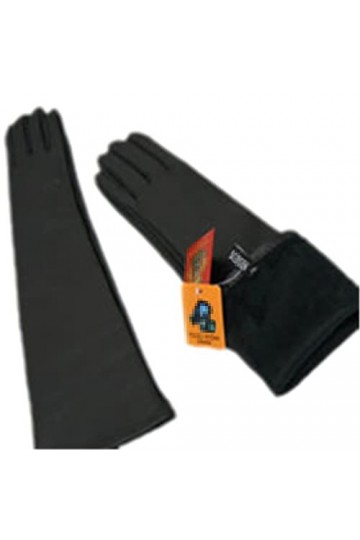 Gants dhiver en cuir tendance pour femme Moufles en peau de mouton pour femme Coudières protège-bras Protection écran tactil