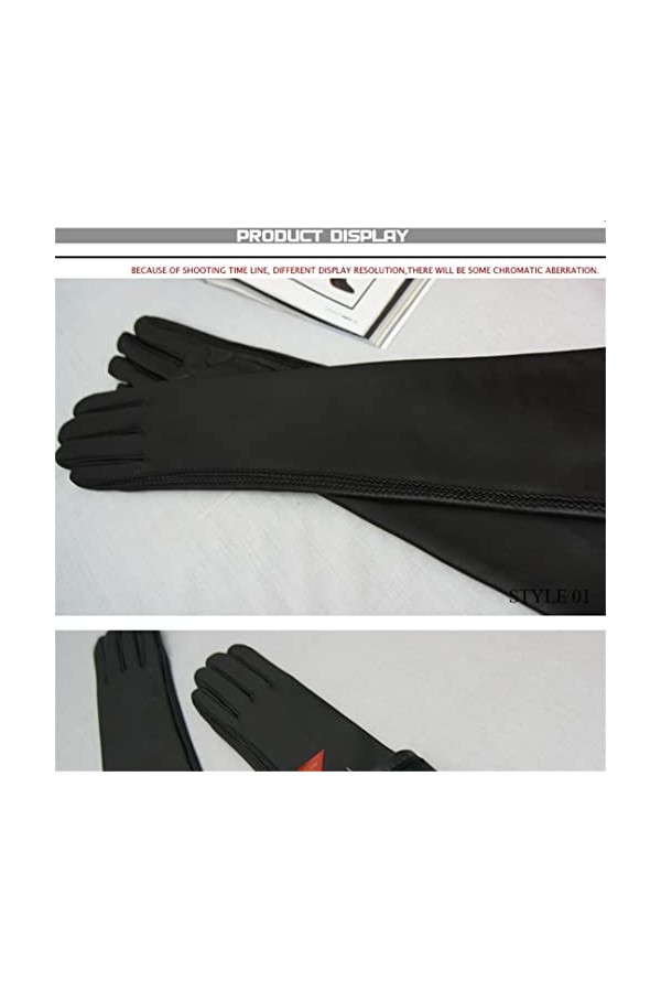 Gants dhiver en cuir tendance pour femme Moufles en peau de mouton pour femme Coudières protège-bras Protection écran tactil