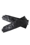 HEAITHpool 37cm Gants Longs Femmes Couleur Cuir Style Simple Doublure Polaire Automne Et Hiver Gants Chauds Doigts, Bouton no
