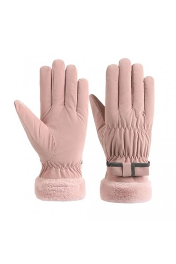 Gants dhiver chauds pour femme avec bouche moelleuse pour conduite, cyclisme, sports de plein air, gants tactiles C01 Taille