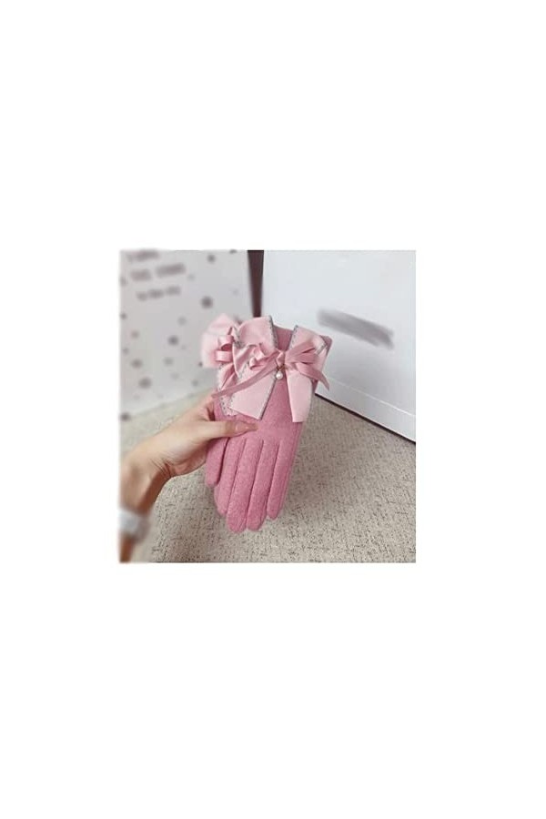 YIAAN Épaissir Gants Gants dhiver for Femmes Plus Velvet Gants Mignons Écran Tactile Gants Chauds Adaptés À La Conduite Et À