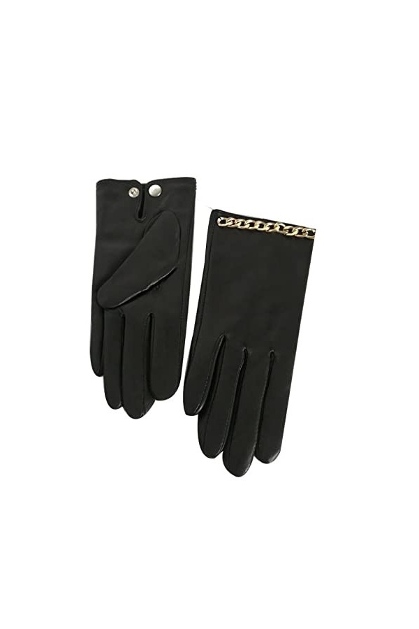 Gants DHiver Écran Tactile Pour Dames DHiver Et Gants En Cuir De Velours Noir