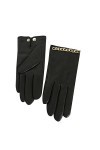 Gants DHiver Écran Tactile Pour Dames DHiver Et Gants En Cuir De Velours Noir