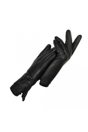 Pulcykp Gants pour femme doux et épais Gants dhiver en cuir chaud en forme de U Gants en dentelle, 1, 9