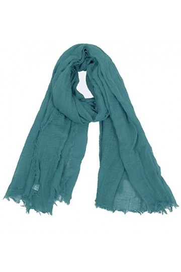 Van Der Rich ® - Foulard Echarpe Froissé Cache Cou Homme Femme 45-Rouge, TU 