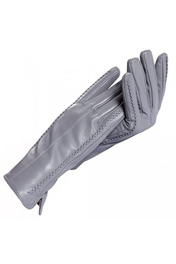 Gant Femme Gants Femme Hiver Gants Pour Femmes En Cuir Blanc, Doublure En Coton Pour Plus De Chaleur, Gants En Cuir À La Mode