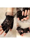 Roytil Dames Dentelle Adulte Gant Filles Court sans Doigts Vintage Gants Femmes Gants Gants Mitaines Enfant en Bas âge Color