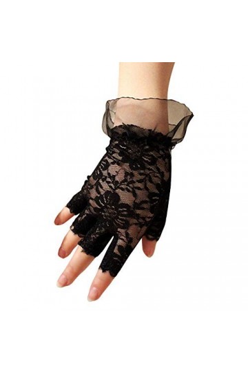 Roytil Dentelle Adulte Vintage Dames sans Doigts Femmes Filles Gants Courts Gant Gants Gants Mitaines Hommes Hiver Chaud Col