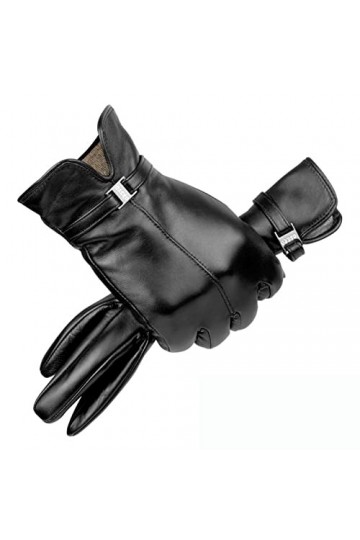 HUDJX Gants en Cuir pour Dames, Gants à écran Tactile pour Femmes, Mitaines Chaudes pour lhiver en Plein air, pour la Condui