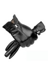 HUDJX Gants en Cuir pour Dames, Gants à écran Tactile pour Femmes, Mitaines Chaudes pour lhiver en Plein air, pour la Condui