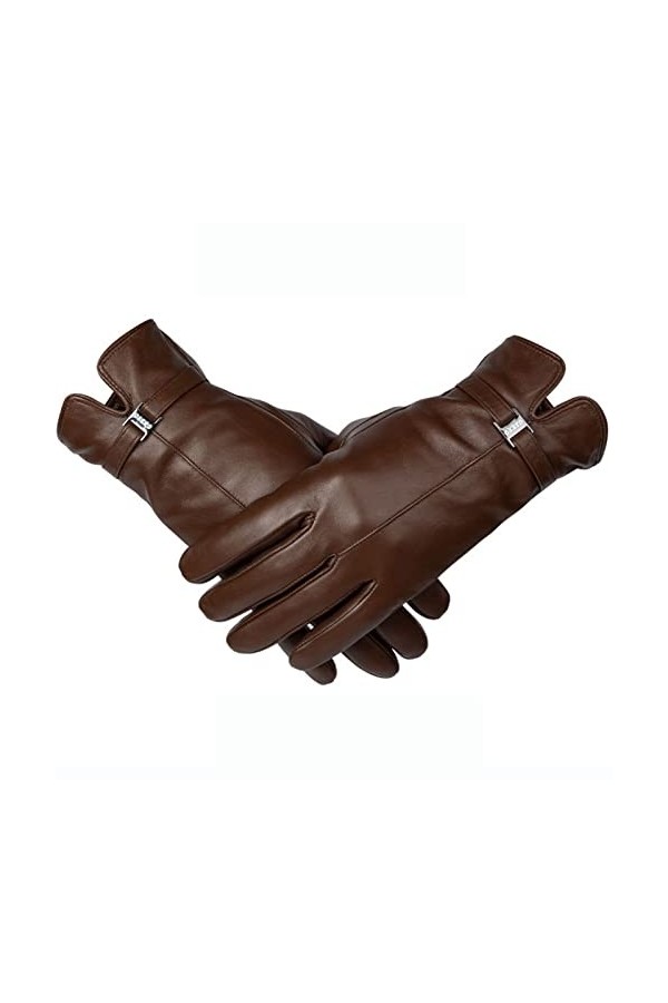 HUDJX Gants en Cuir pour Dames, Gants à écran Tactile pour Femmes, Mitaines Chaudes pour lhiver en Plein air, pour la Condui