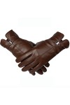 HUDJX Gants en Cuir pour Dames, Gants à écran Tactile pour Femmes, Mitaines Chaudes pour lhiver en Plein air, pour la Condui