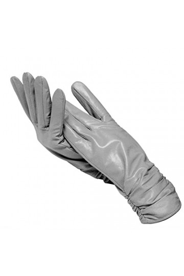 Gants classiques en cuir plissé pour femmes, gants en cuir véritable pour femmes, gants dhiver en peau de mouton véritable, 