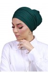 Turban Hijab à Enfiler Bonnet croisé pour Femme Musulmane voilée Camel 