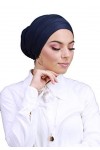 Turban Hijab à Enfiler Bonnet croisé pour Femme Musulmane voilée Camel 