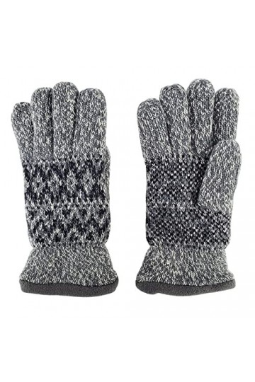 Gants Gloves Moufles Hiver Homme Femme Gants Tricotés pour Femmes avec Doublure Chaude Onesize Grey