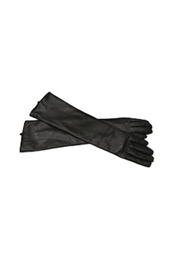 Gants dhiver tendance en peau de mouton pour femme - Moufles en cuir véritable - Manches longues
