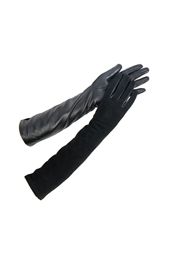 Gants dhiver en cuir de mouton pour femme Moufles en daim Gants longs, comme sur limage, 7