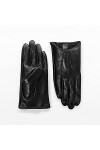 UimimiU Gants en Peau de Mouton Froide à écran Tactile Femmes Gants en Cuir Marron Noir Délin Fin Section de Conduite Gants d