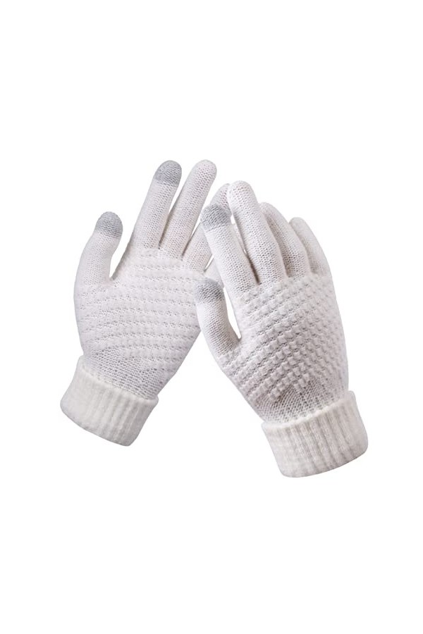PAREKS Gants en tricot femmes impression créative for femmes avec écran Mobile épais et téléphone adulte chaud hiver gants tr