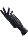 Femme En Gants DHiver Gants DHiver En Peau De Mouton Pour Femmes, Gants De Conduite En Cuir Chaud, Gants De Moto, Noir 7