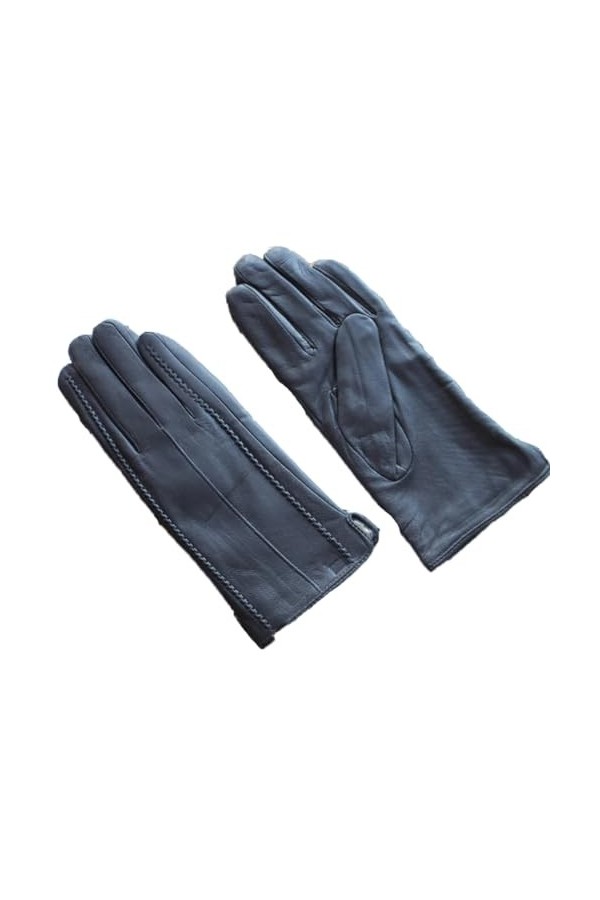 Dcvmvmn Gants en cuir de couleur pour femme avec doublure en polaire pour lautomne et lhiver, bordeaux, 6 1/2
