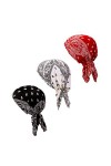Lot de 3 foulards chimio pré-noués pour femme style 6 long , Taille unique