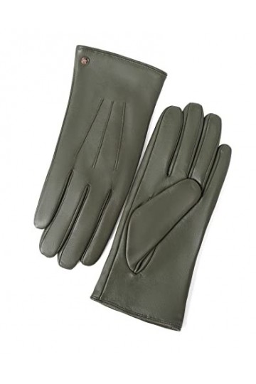 YISEVEN Gants en Cuir de Mouton Véritable pour Femmes Doublés de Laine Hiver Écran Tactile Élégant Conduite Doublure en Fourr
