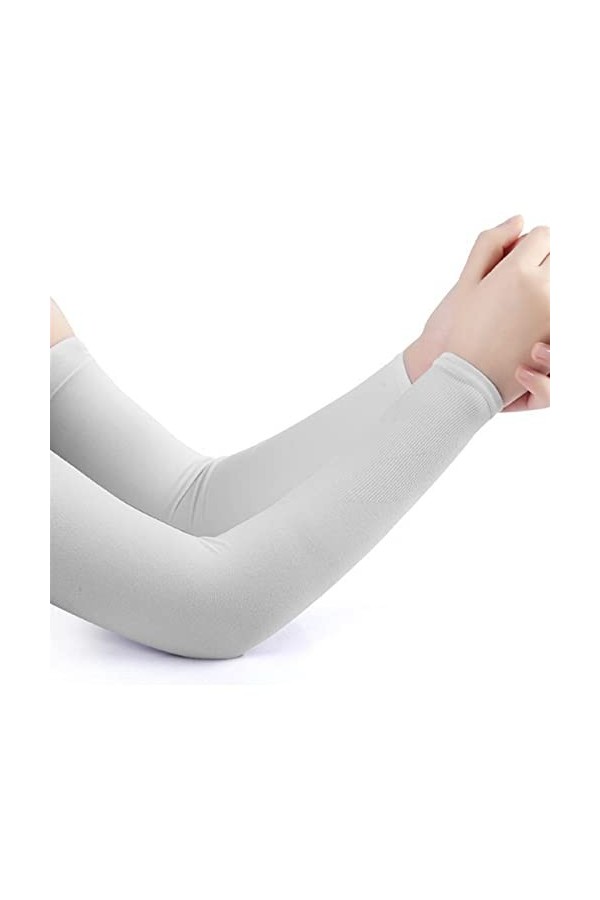 INGVY Gants dhiver pour femmes - Gants longs en vison et cachemire - Gants coudés épais de couleur unie - Doux et chauds - A