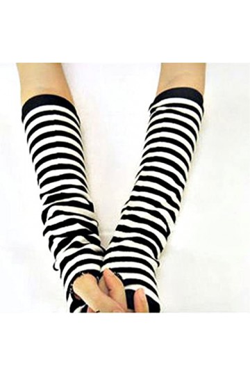 INGVY Gants dhiver semi-moufles en hiver doux et chaud en laine tricotée protège-bras gants courts doux et chauds gants de t