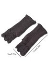 INGVY Gants dhiver semi-moufles en hiver doux et chaud en laine tricotée protège-bras gants courts doux et chauds gants de t