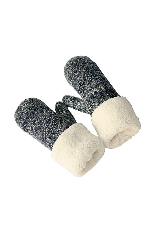 Gants Hiver Les moufles et des épaississements de velours mignon Gants en laine chaude Color : Multi-colored, Size : One siz