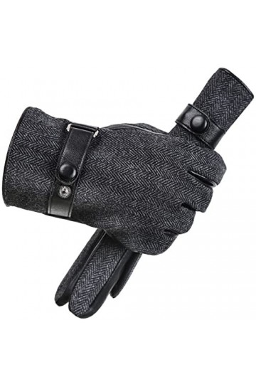 Gants Et Moufles Homme Gants Hiver Homme Chaud Gants Chauds Hommes Hiver Eau Ondulation Gants Pour Hommes Gants En Cuir Pour 