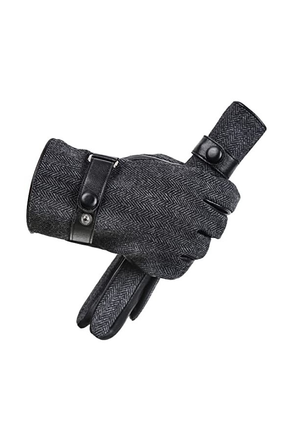 Gants Et Moufles Homme Gants Hiver Homme Chaud Gants Chauds Hommes Hiver Eau Ondulation Gants Pour Hommes Gants En Cuir Pour 
