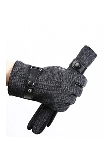 Gants Et Moufles Homme Gants Hiver Homme Chaud Gants Chauds Hommes Hiver Eau Ondulation Gants Pour Hommes Gants En Cuir Pour 