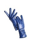 HEAITHpool Gants Femme Hiver Chaud Plus Polaire Court Mince Tactile Couleur Conduite Gants Cuir Femme, Royal Blue Touch, XL